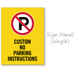 Custom No Parking Sidewalk Sign Insert