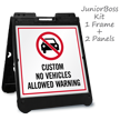 Custom No Vehicles Allowed Sidewalk Sign