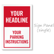 Custom Parking Instructions Sidewalk Sign Insert