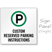 Custom Reserved Parking Sidewalk Sign Insert