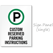 Custom Reserved Parking Sidewalk Sign Insert