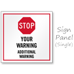 Custom Stop Instructions Sidewalk Sign