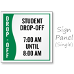 Custom Student Drop-Off Timings Sidewalk Sign Insert