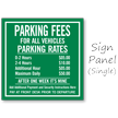 Customized Parking Fees Sidewalk Sign