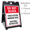 Do Not Block Add Warning and Instructions Custom Sidewalk Sign