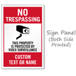 No Trespassing Add Text or Name Custom Sidewalk Sign