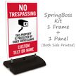 No Trespassing Add Text or Name Custom Sidewalk Sign
