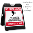 No Trespassing Add Text or Name Custom Sidewalk Sign
