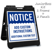 Notice Add Instructions and Text Custom Sidewalk Sign