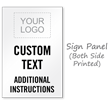 Personalized Parking Instructions Sign Insert with Logo