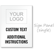 Personalized Parking Instructions Sign Insert with Logo