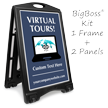 Virtual Tours BigBoss Portable Custom Sidewalk Sign