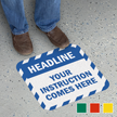 Add Headline and Instructions Custom SlipSafe Floor Sign
