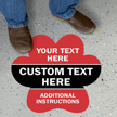 Add Headline and Text Custom Shape SlipSafe Floor Sign