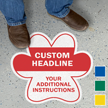 Add Headline and Text Custom Shape SlipSafe Floor Sign