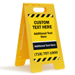 Add Text And Contact Number Custom Standing Floor Sign