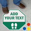 Add Text Custom Social Distancing SlipSafe Floor Sign