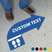 Custom Arrow Shape Social Distancing SlipSafe Floor Sign