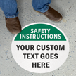 Custom Safety Instructions Floor Sign