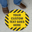 Custom Striped Circle Floor Sign