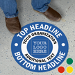 Custom Floor Sign with Headline Company Logo and Text