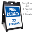 Pool Capacity XX Persons Custom Standing Floor Sign