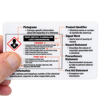 GHS Hazard Symbols And Classes Wallet Card, 2-Sided
