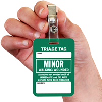 Minor Walking Wounded Triage Tag