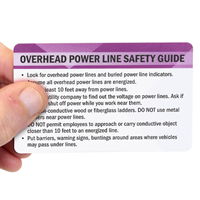 Electrical Safety Guide Overhead Power Lines Wallet Card
