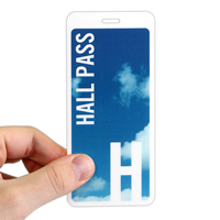 School Hall Pass ID with Blue Sky Design