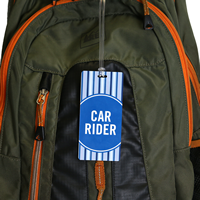 Car Rider Pass Backpack Tag, Blue Stripes Design
