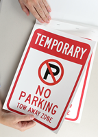 Temporary No Parking, Tow Away Zone Sign Book