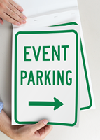 Event Parking Right Arrow Sign Book