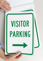 Visitor Parking Right Arrow Sign Book