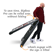 BigBoss Pro sign can be wheeled, even without folding