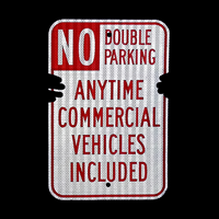No Double Parking Any Time Sign
