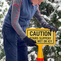 Stairs Slippery When Wet ConeBoss Sign