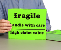 Fragile Handle Care High Value Label