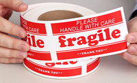 Fragile Handle Care Shipping Labels