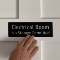 Electrical Room No Storage Permitted Sign