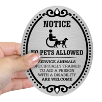 Notice No Pets Allowed DiamondPlate Door Sign