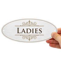 Ladies DiamondPlate™ Door Sign