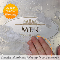 Men DiamondPlate™ Door Sign
