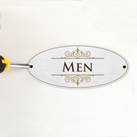 Men DiamondPlate™ Door Sign