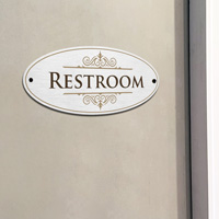 Restroom DiamondPlate™ Door Sign