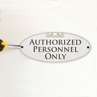 Authorized Personnel Only DiamondPlate™ Door Sign