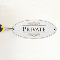 Private DiamondPlate™ Door Sign