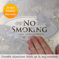 No Smoking, Thank You DiamondPlate™ Door Sign