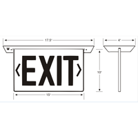 New York-Approved Recessed Edge-Lit LED Exit Sign