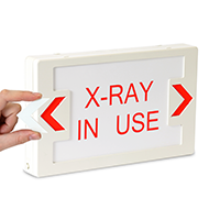 X-Ray In Use Exit Sign with Battery Backup